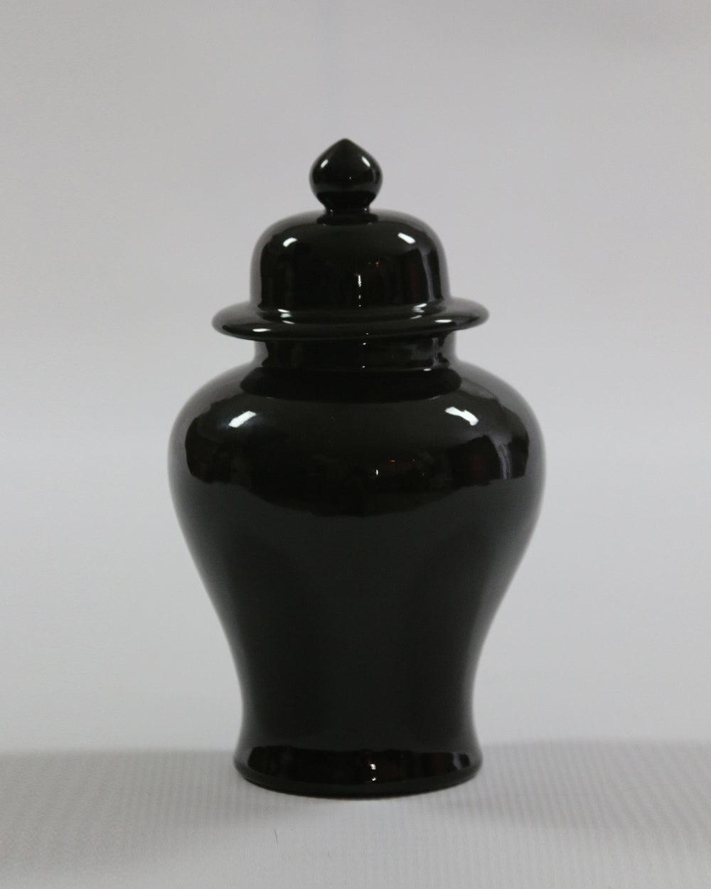 Hancrafted Ceramic Urn - Black - Small