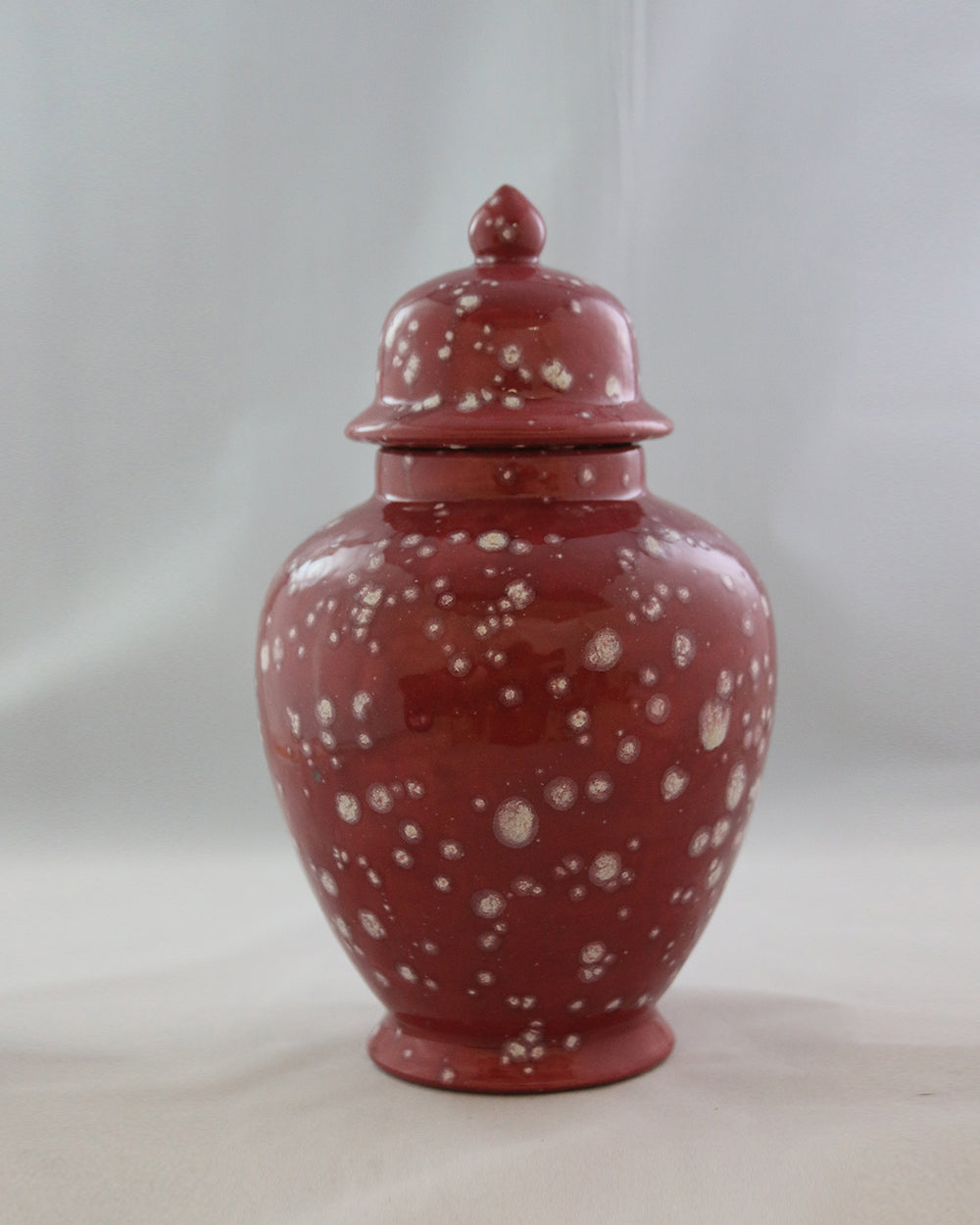 Hancrafted Ceramic Urn - Cranberry - Large