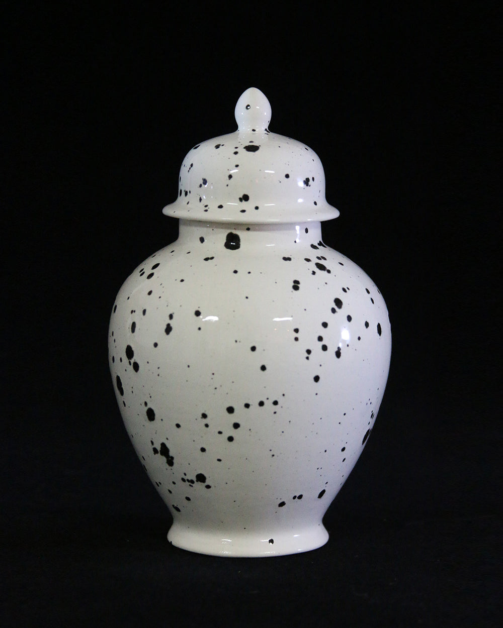 Hancrafted Ceramic Urn - Ink Spots - Medium