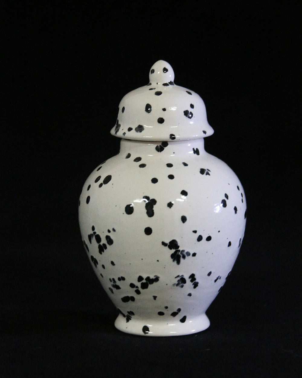 Hancrafted Ceramic Urn - Ink Spots - XSmall